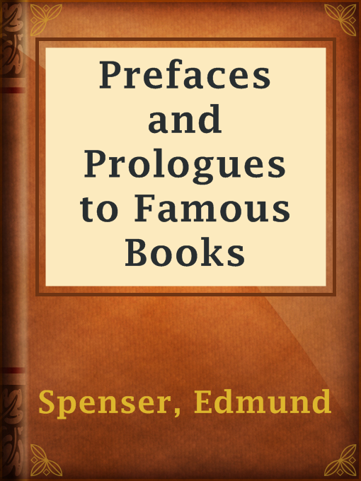 Cover image for Prefaces and Prologues to Famous Books
